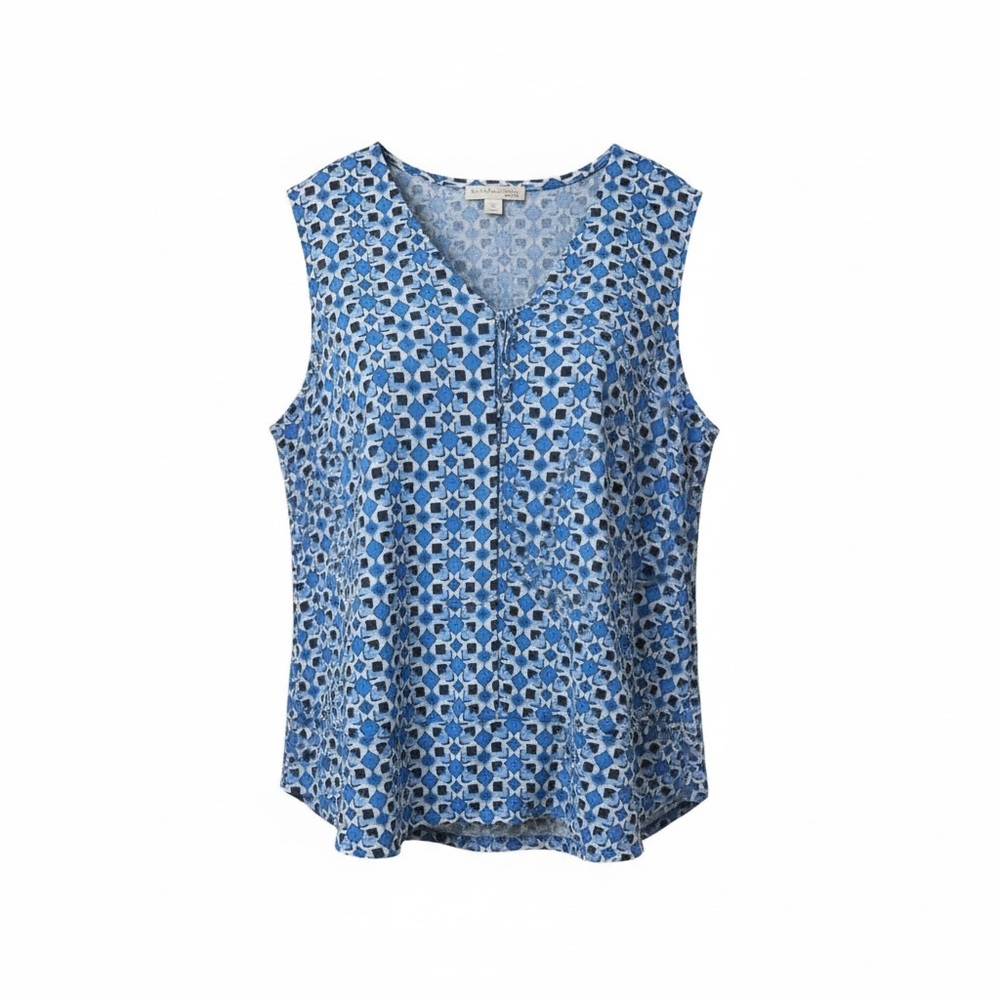Emaline geometric Sleeveless Blouse